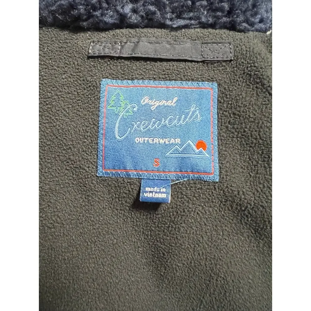 J.Crew Boys Fishtail Parka PrimaLoft Navy Blue Hooded Winter Coat Size S